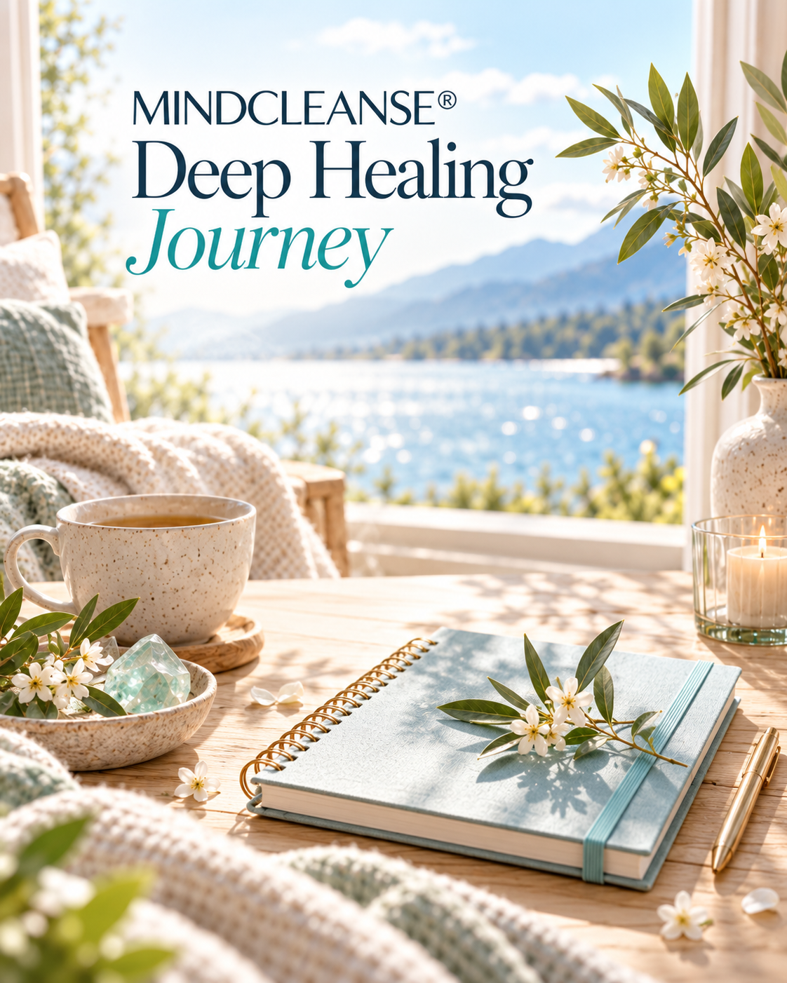 Mindcleanse® Deep Healing Journey – stimmungsvolles Angebotsbild am See